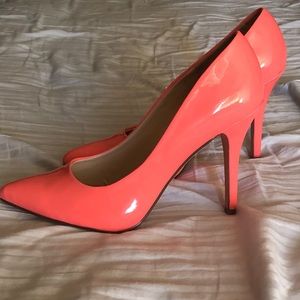 Neon pink heels